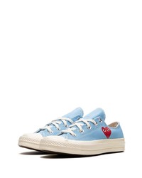 hellblaue Segeltuch niedrige Sneakers von Converse