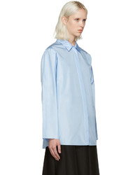 hellblaue Seide Bluse von Nina Ricci