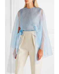 hellblaue Seide Bluse von DELPOZO