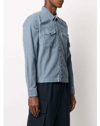 hellblaue Shirtjacke aus Cord von C.P. Company