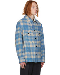 hellblaue Shirtjacke mit Schottenmuster von Isabel Marant