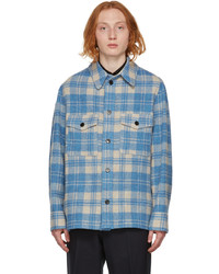 hellblaue Shirtjacke mit Schottenmuster von Isabel Marant