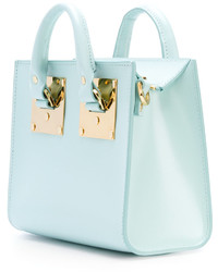 hellblaue Shopper Tasche aus Leder von Sophie Hulme