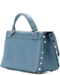 hellblaue Shopper Tasche aus Leder von Zanellato