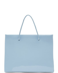 hellblaue Shopper Tasche aus Leder von Medea