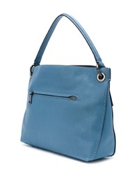 hellblaue Shopper Tasche aus Leder von Coach