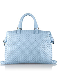 hellblaue Shopper Tasche aus Leder von Bottega Veneta