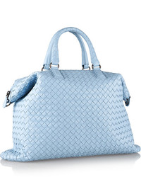 hellblaue Shopper Tasche aus Leder von Bottega Veneta