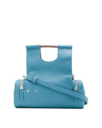 hellblaue Shopper Tasche aus Leder von Corto Moltedo