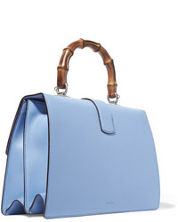 hellblaue Shopper Tasche aus Leder von Gucci