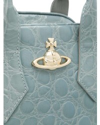 hellblaue Shopper Tasche aus Leder von Vivienne Westwood