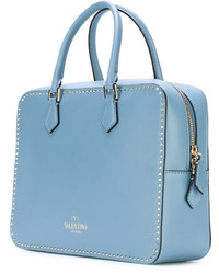 hellblaue Shopper Tasche aus Leder von Valentino