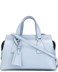 hellblaue Shopper Tasche aus Leder von Giorgio Armani