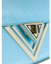 hellblaue Shopper Tasche aus Leder von Giaquinto
