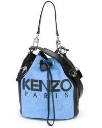 hellblaue Shopper Tasche aus Leder von Kenzo