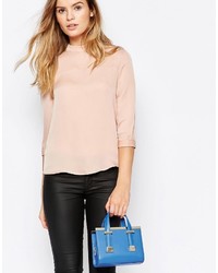 hellblaue Shopper Tasche aus Leder von Ted Baker