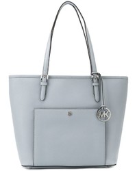 hellblaue Shopper Tasche aus Leder von MICHAEL Michael Kors