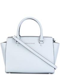 hellblaue Shopper Tasche aus Leder von MICHAEL Michael Kors