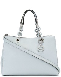 hellblaue Shopper Tasche aus Leder von MICHAEL Michael Kors