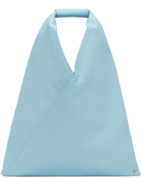hellblaue Shopper Tasche aus Leder von MM6 MAISON MARGIELA