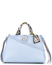 hellblaue Shopper Tasche aus Leder von Paula Cademartori