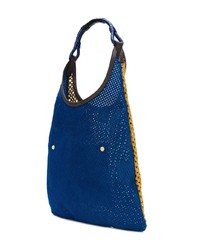 hellblaue Shopper Tasche aus Leder von Marni
