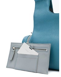 hellblaue Shopper Tasche aus Leder von Corto Moltedo