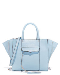 hellblaue Shopper Tasche aus Leder von Rebecca Minkoff