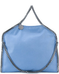 hellblaue Shopper Tasche aus Leder von Stella McCartney