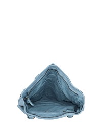 hellblaue Shopper Tasche aus Leder von Taschendieb Wien