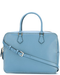 hellblaue Shopper Tasche aus Leder von Valentino