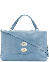 hellblaue Shopper Tasche aus Leder von Zanellato
