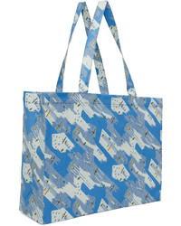hellblaue Shopper Tasche aus Segeltuch von A.P.C.