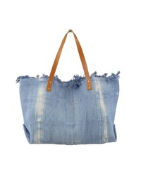 hellblaue Shopper Tasche aus Segeltuch von COLLEZIONE ALESSANDRO