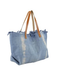 hellblaue Shopper Tasche aus Segeltuch von COLLEZIONE ALESSANDRO