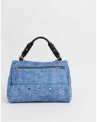 hellblaue Shopper Tasche aus Segeltuch von Juicy Couture