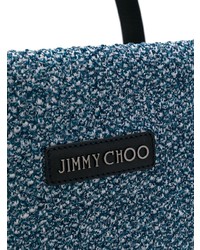 hellblaue Shopper Tasche aus Segeltuch von Jimmy Choo