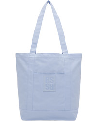 hellblaue Shopper Tasche aus Segeltuch von Raf Simons