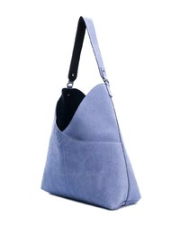 hellblaue Shopper Tasche aus Wildleder von Jil Sander Navy