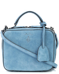 hellblaue Shopper Tasche aus Wildleder von MARK CROSS