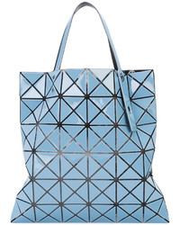 hellblaue Shopper Tasche mit geometrischem Muster von Bao Bao Issey Miyake