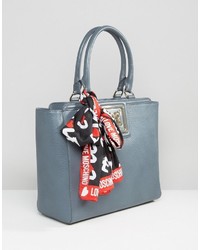 hellblaue Shopper Tasche von Love Moschino