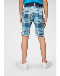 hellblaue Shorts mit Schottenmuster von Arizona