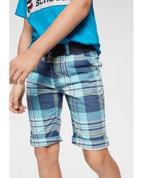 hellblaue Shorts mit Schottenmuster von Arizona