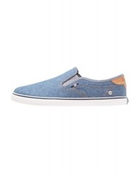hellblaue Slip-On Sneakers aus Jeans von Wrangler