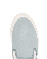 hellblaue Slip-On Sneakers aus Segeltuch von Vans