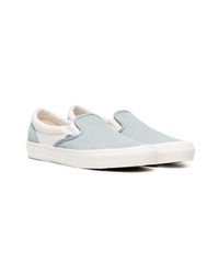 hellblaue Slip-On Sneakers aus Segeltuch von Vans