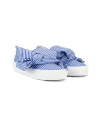 hellblaue Slip-On Sneakers aus Segeltuch von Joshua Sanders