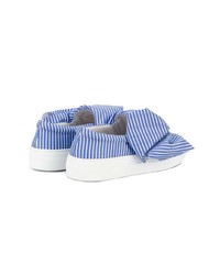 hellblaue Slip-On Sneakers aus Segeltuch von Joshua Sanders