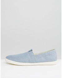 hellblaue Slip-On Sneakers aus Segeltuch von Vagabond